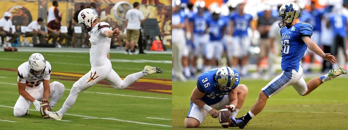 Zane Gonzalez K Arizona State Jake Elliott K Memphis